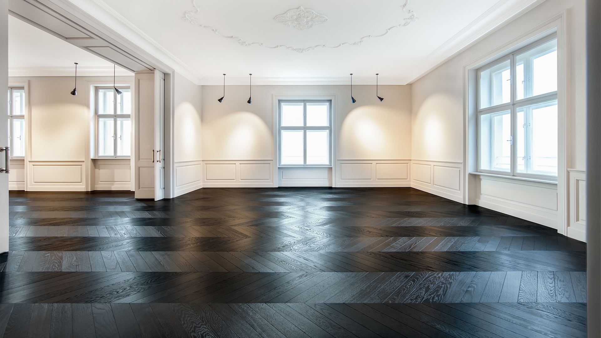 Unsere Parkettausstellung umfasst eine große Auswahl an Parkettsorten, Verlegearten und Holzarten
